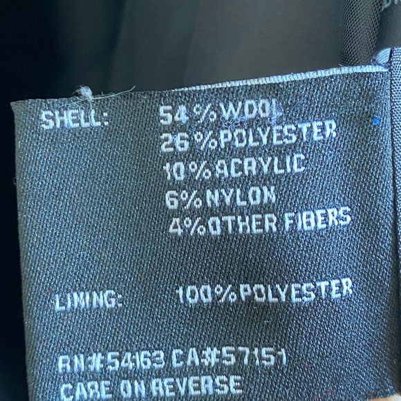 Gently Worn Jones New York Black Pea Coat - Picture 5 of 7